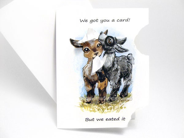 funny card cute goat art hungry baby goats thinking of you il_fullxfull.522824356_fyl3?version=1 funny card cute goat art hungry baby goats thinking of you